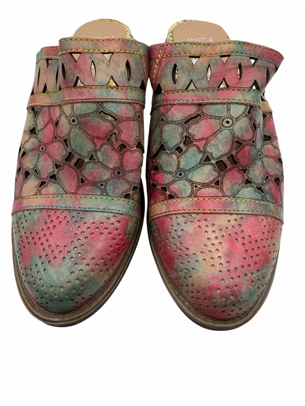 L'ARTISTE by Spring Step Rosalinda Leather Mules Size EU: 35 US: 5 Boho Style - Picture 15 of 15